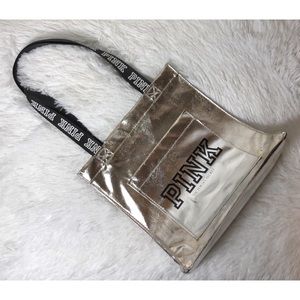 Victoria Secret PINK silver tote.